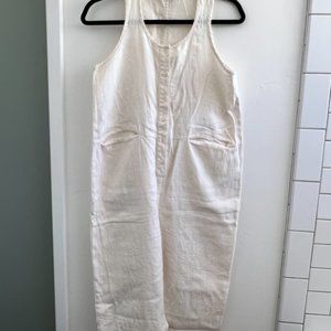 Beaton Linen - Pocket Jumpsuit in Bone